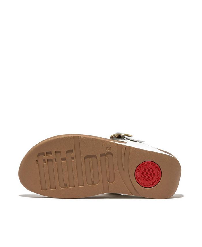 FitFlop Women's Lulu Adjustable Leather Toe-Post Sandals - Macy's