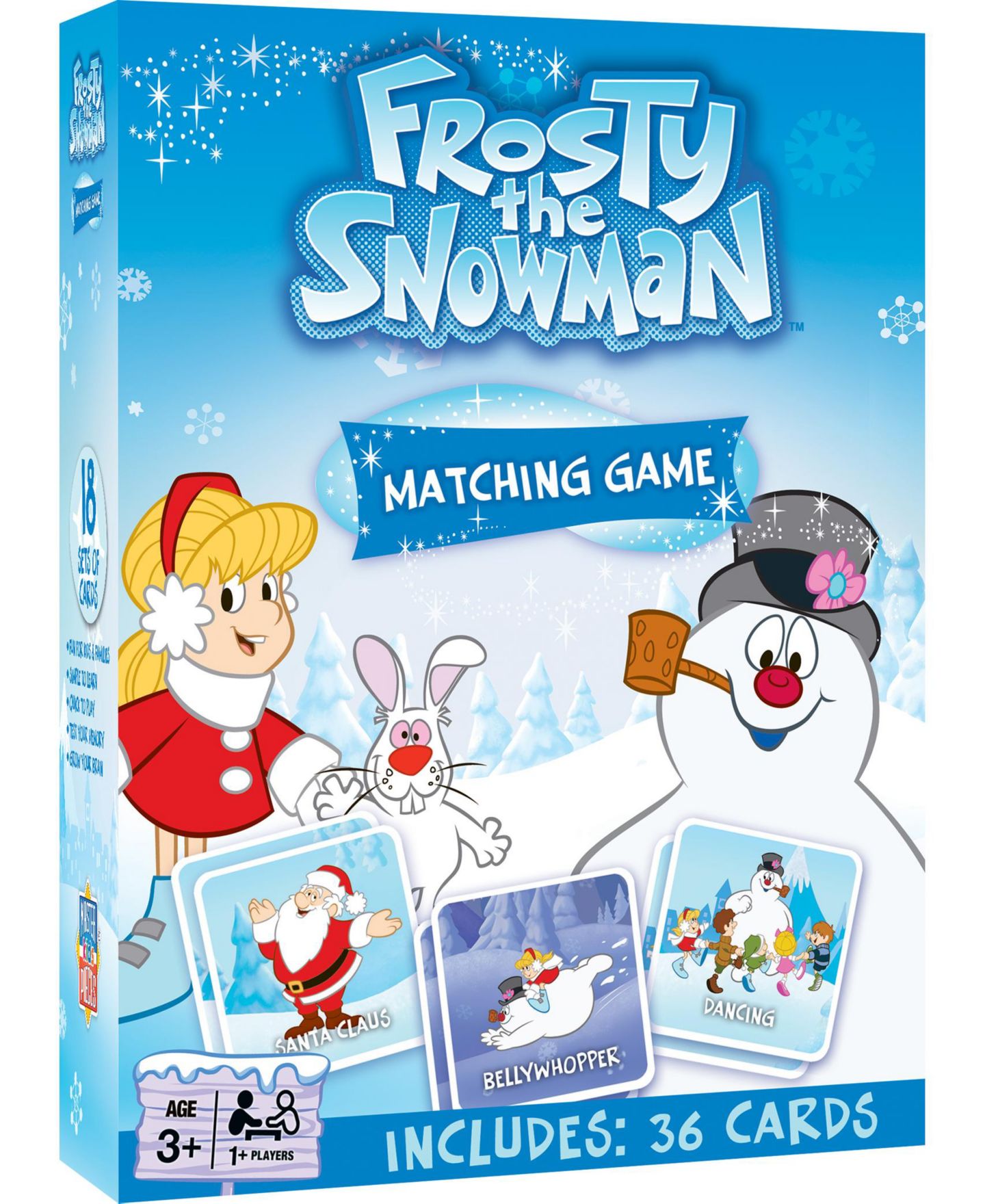 Детская карточная игра MasterPieces Puzzles Frosty the Snowman Matching Memory Card Game, Ages 3+, цвет: Разноцветный — фото 1