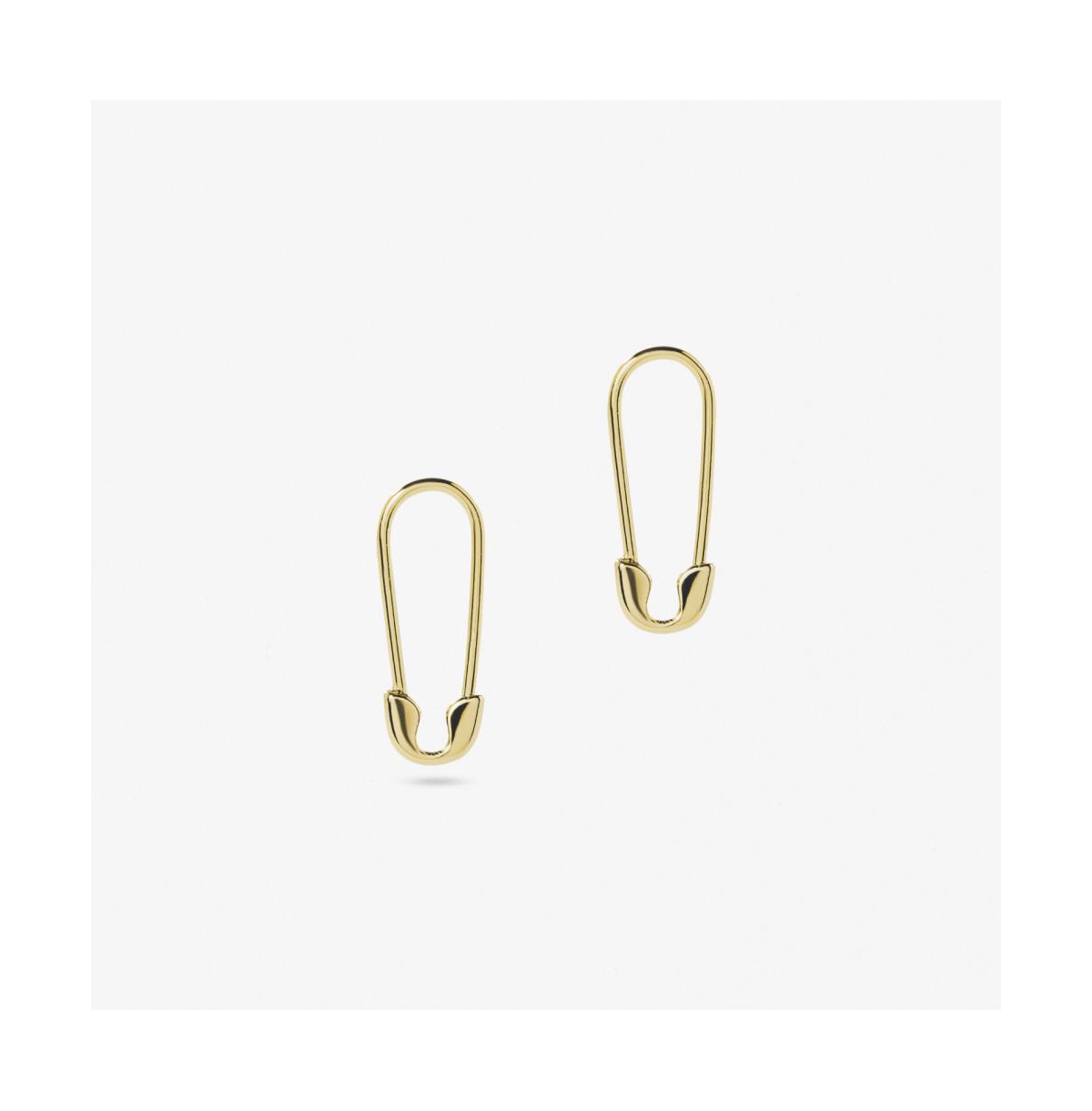 Safety Pin Earrings - Sia - Gold