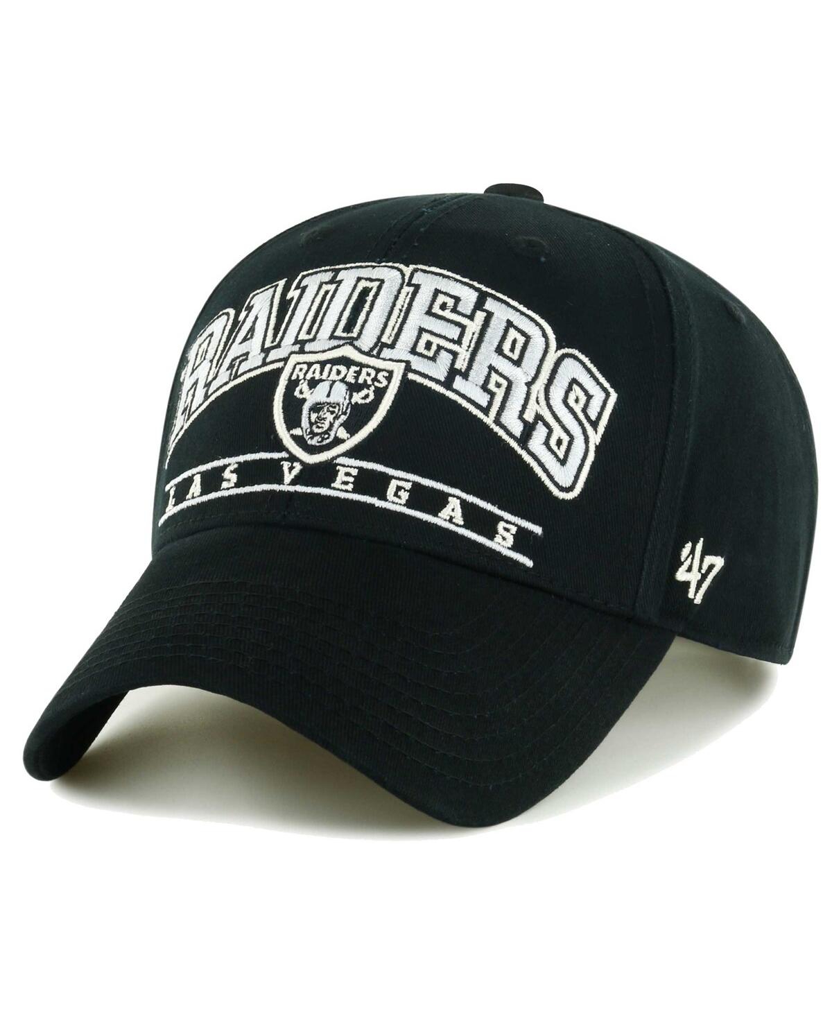 47 Brand Men's ' Black Las Vegas Raiders Fletcher Mvp Adjustable Hat