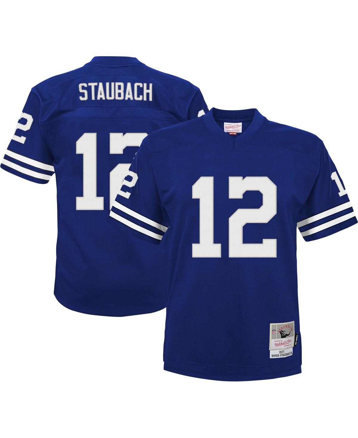 Infant Boys and Girls Mitchell & Ness Roger StaubachDallas Cowboys 1971 Retired Legacy Jersey - Navy