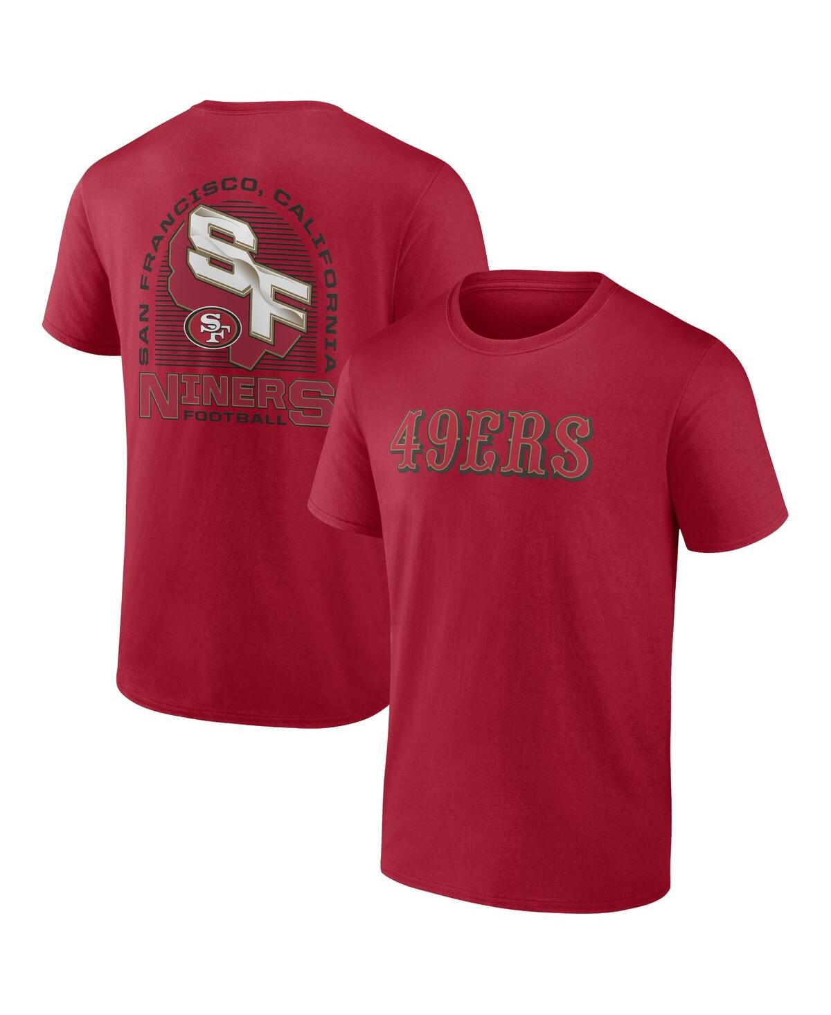 Profile Men's  Scarlet San Francisco 49ers Big And Tall Two-sided T-shirt