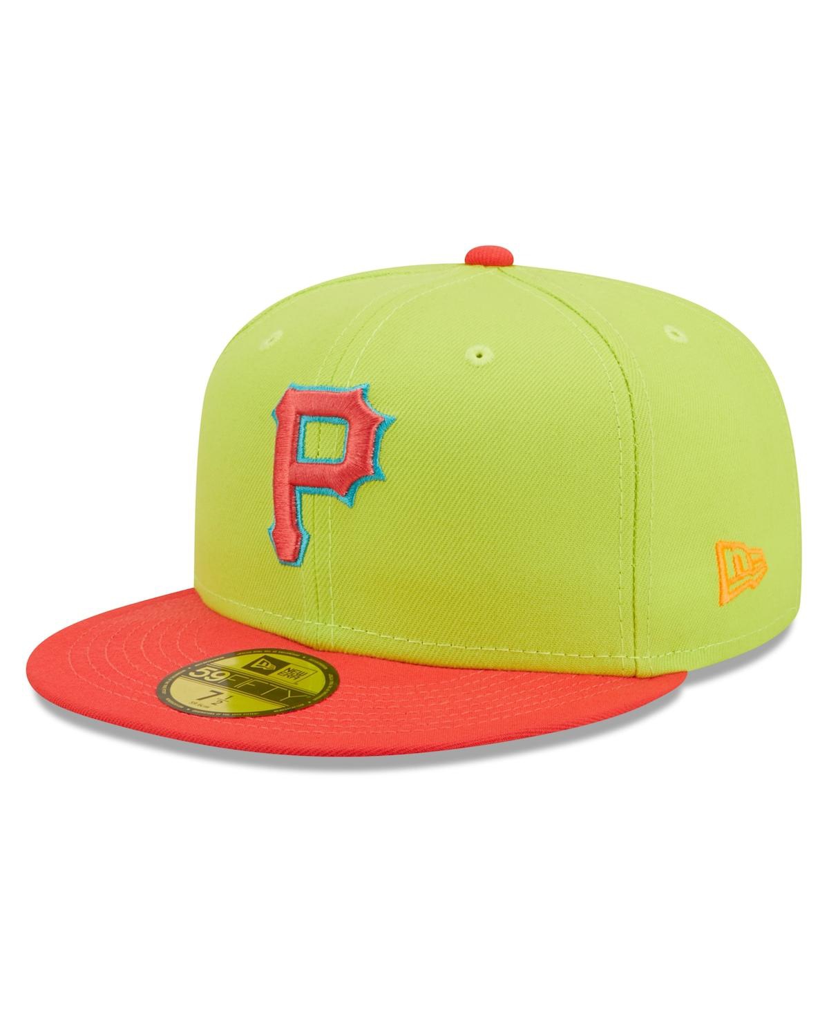 Shop New Era Men's  Green, Red Pittsburgh Pirates 1979 World Series Cyber Highlighter 59fifty Fitted Hat In Green,red