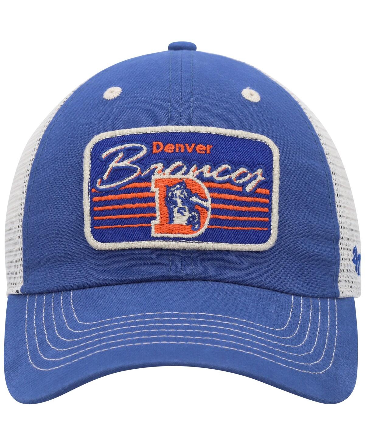 Men's '47 Brand Natural Denver Broncos Legacy Five Point Trucker Clean Up Adjustable Hat - Natural