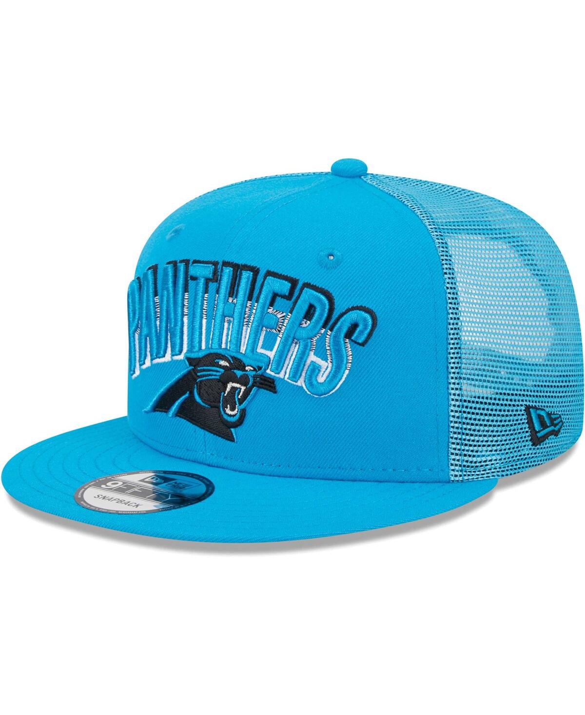 New Era Men's  Blue Carolina Panthers Grade Trucker 9fifty Snapback Hat