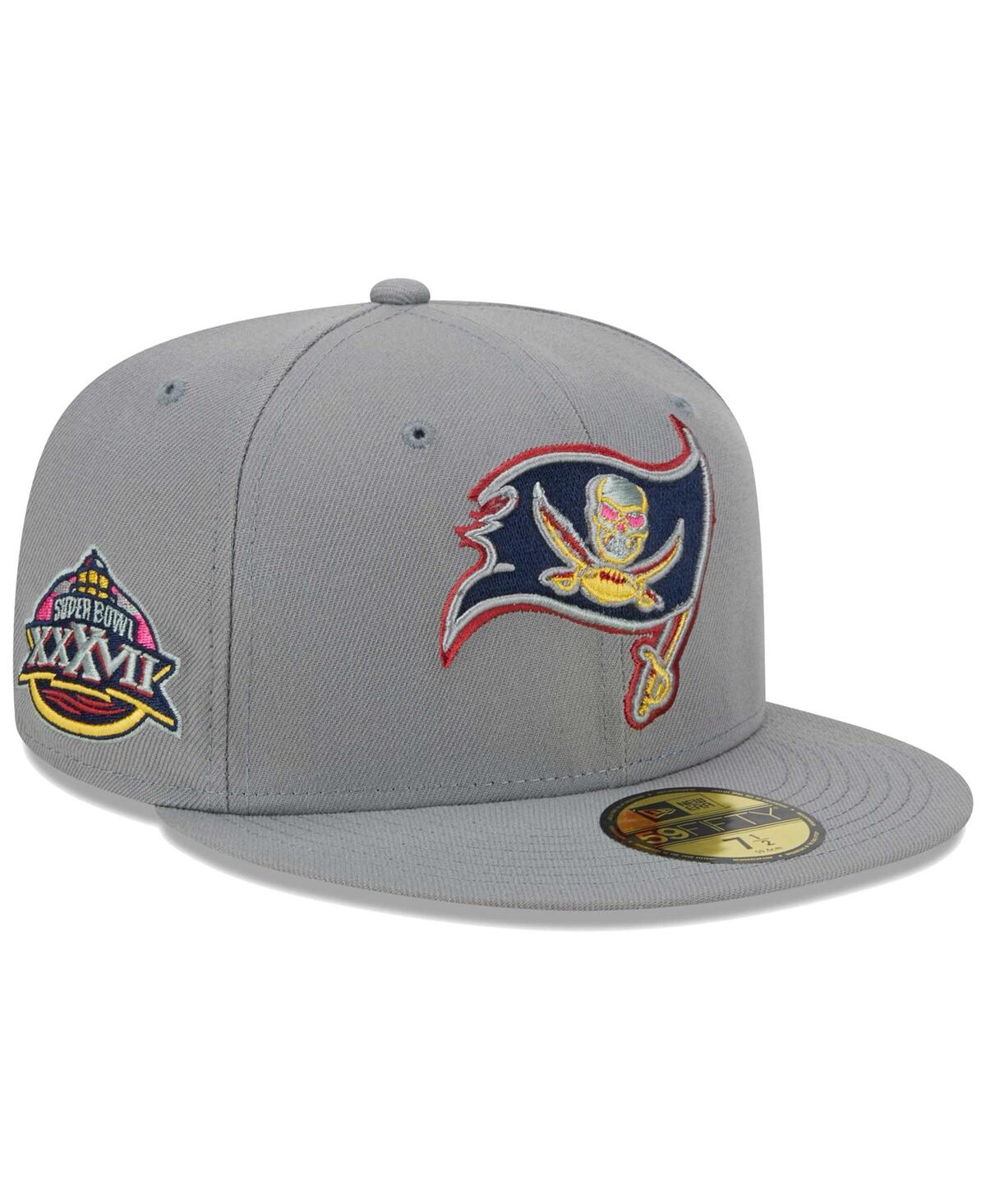 Shop New Era Men's  Gray Tampa Bay Buccaneers Color Pack 59fifty Fitted Hat