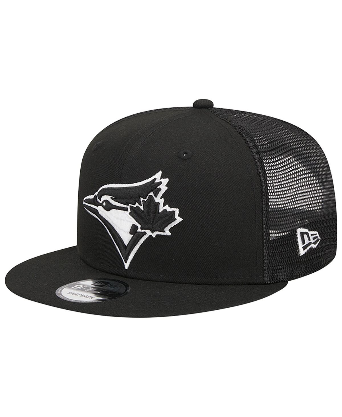 Men's New EraToronto Blue Jays Trucker 9FIFTY Snapback Hat - Black