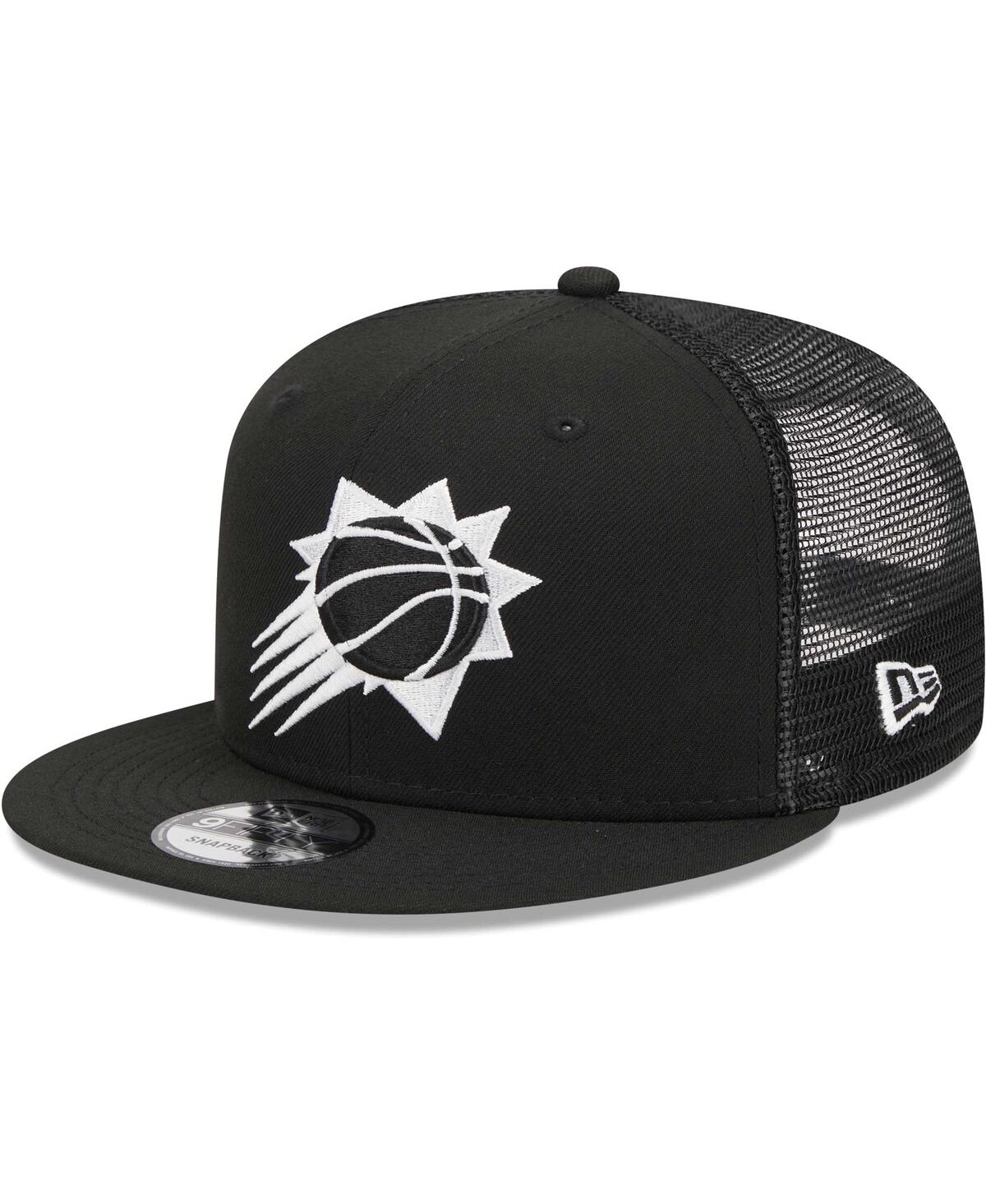 NEW ERA MEN'S NEW ERA BLACK PHOENIX SUNS EVERGREEN 9FIFTY TRUCKER SNAPBACK HAT 