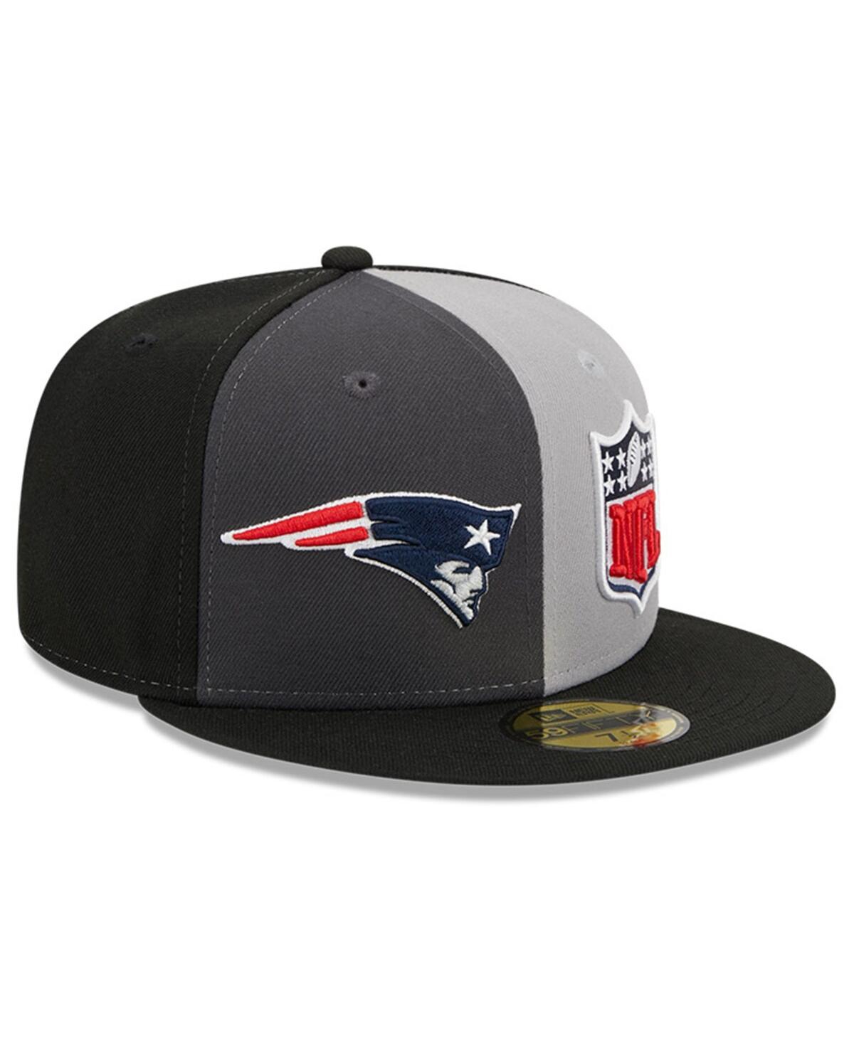 New Era Men's  Black, Gray New England Patriots 2023 Sideline 9fifty Snapback Hat In Gray,black