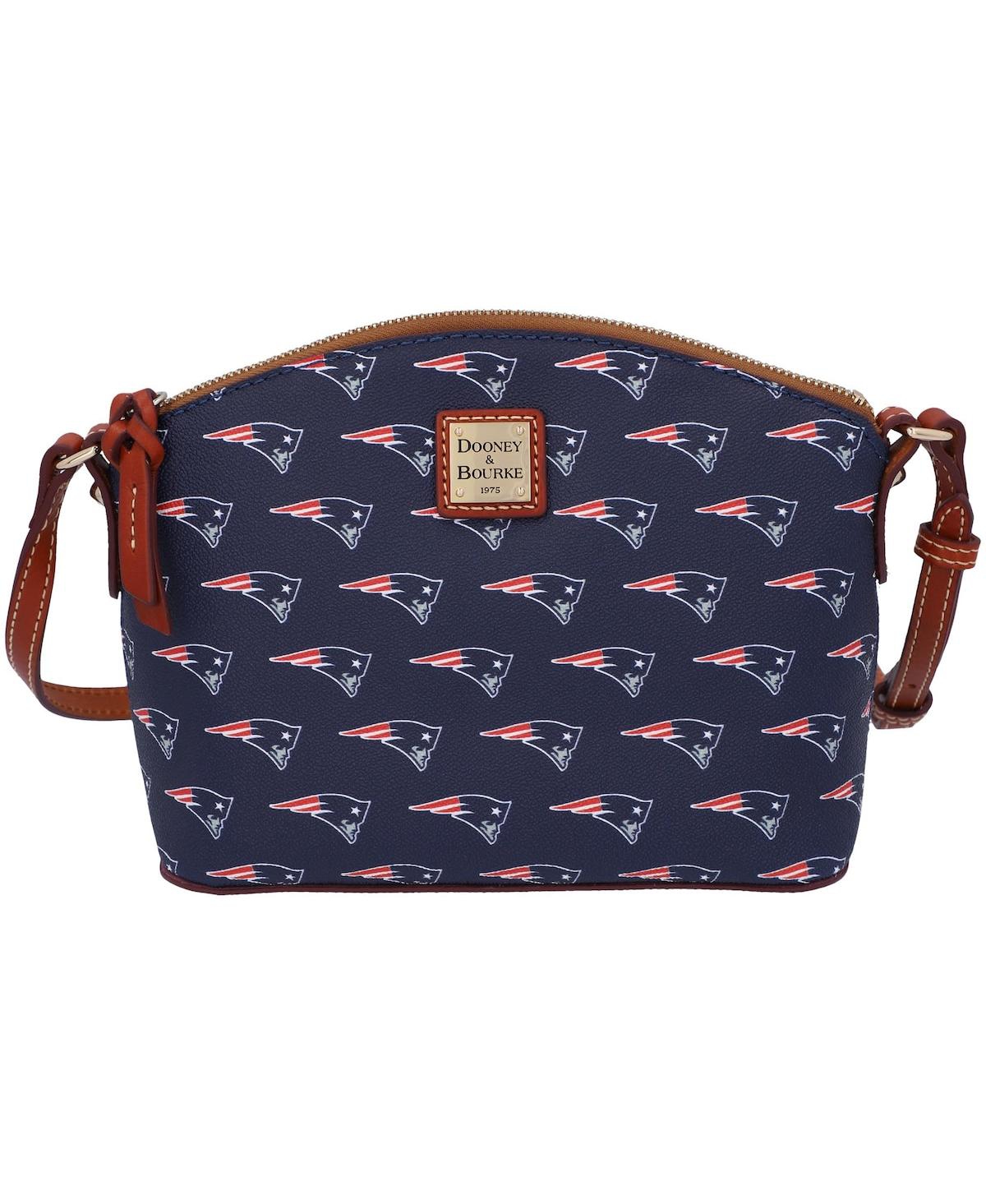 Shop Dooney & Bourke Women's  New England Patriots Signature Suki Crossbody With Medium Wristlet In Navy