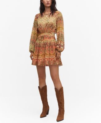 mango boho dress Women's Green Boho MANGO Fashion & Apparel
