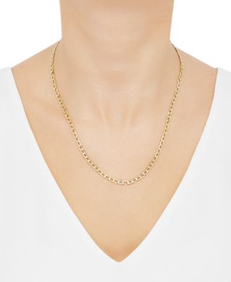 Lightweight Mariner Link 20" Chain Necklace (4mm) in 14k Gold