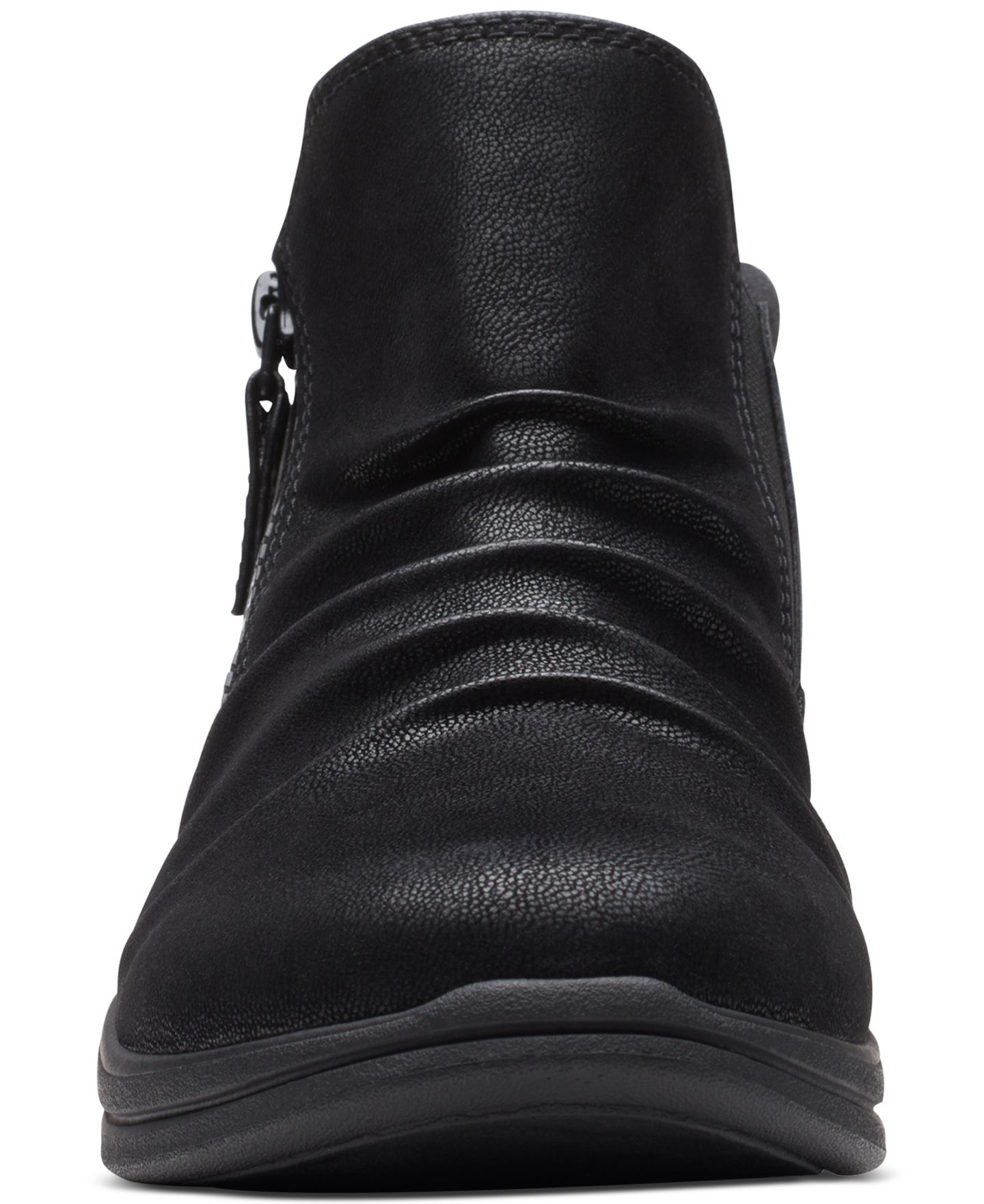 Женские ботинки Clarks Breeze Range Ruched Ankle Booties, цвет: Чёрный — фото 4