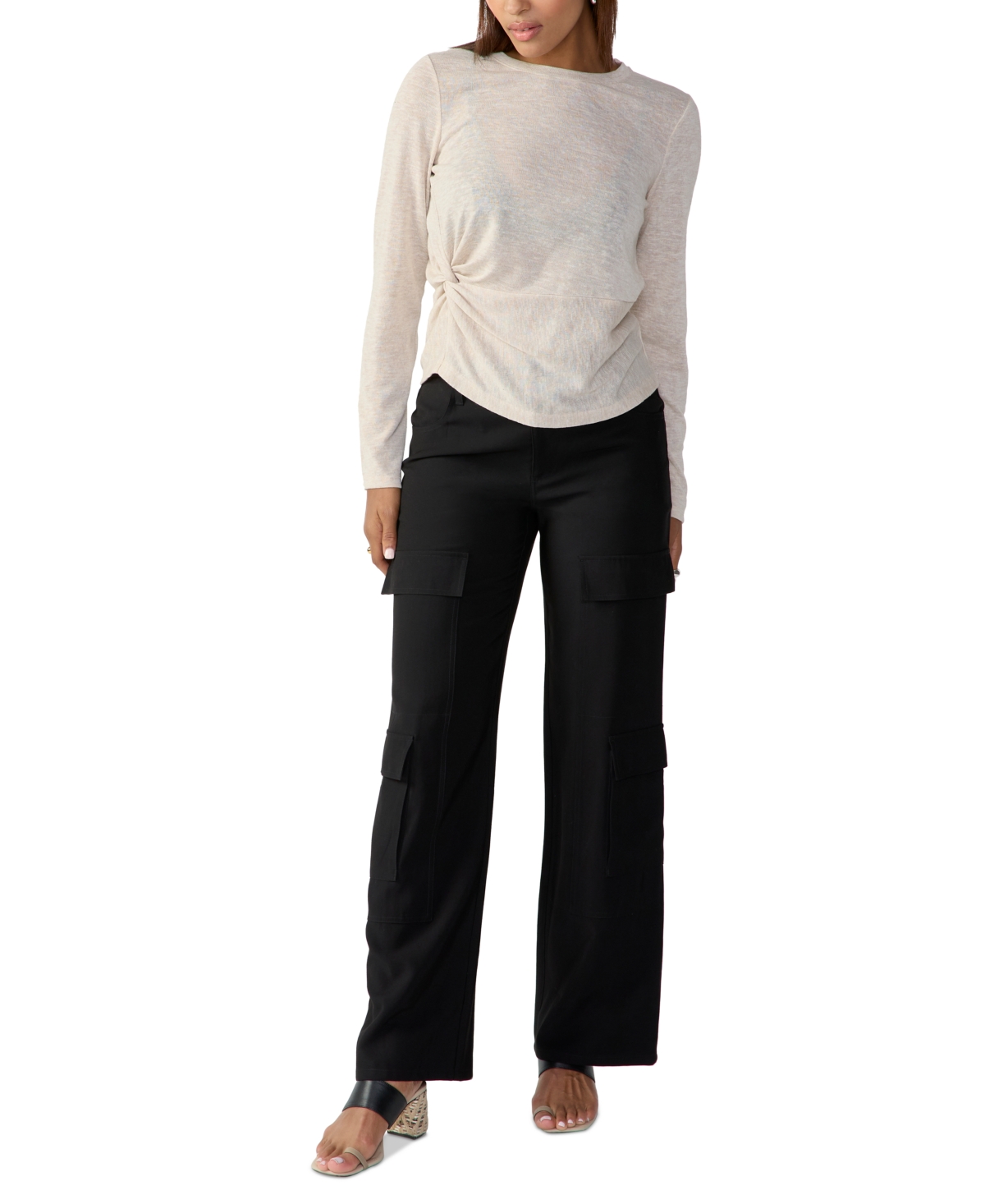 Sanctuary Knot Your Business Knit Top In Milk