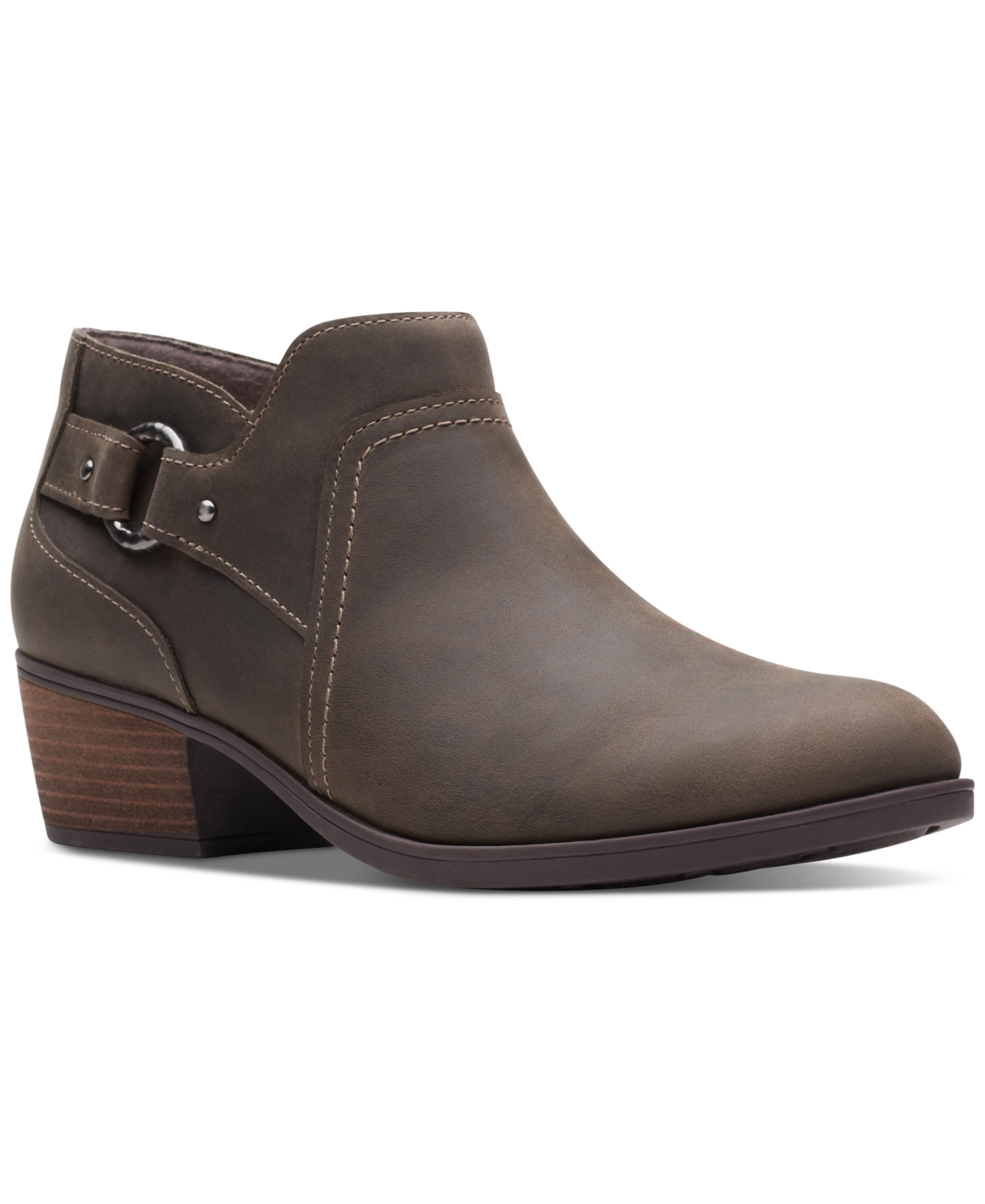 Clarks Women's Charleton Grace Buckled Ankle Booties In Taupe