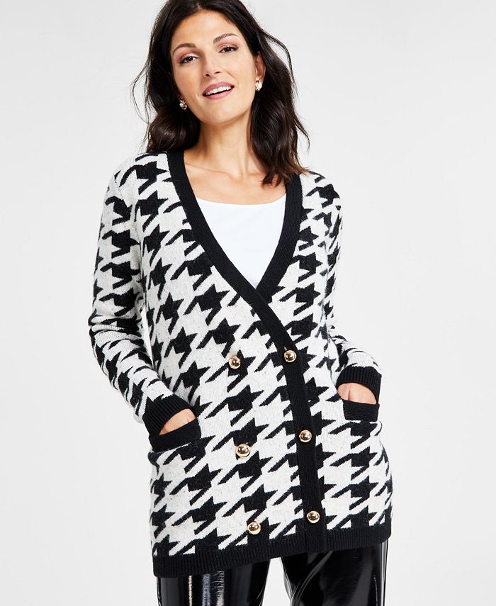 I.N.C. International Concepts Women's Jacquard Cardigan, Created for ...