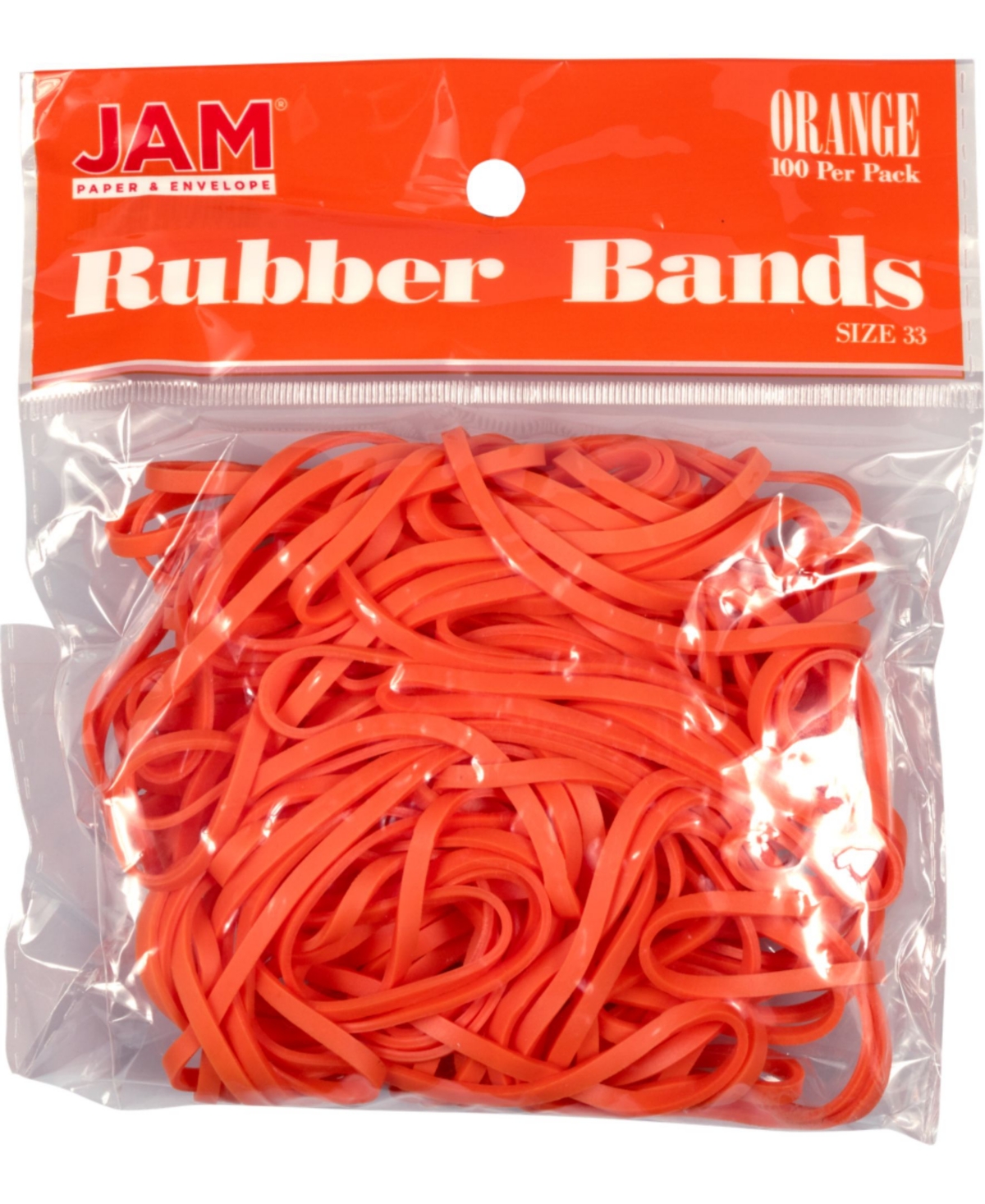 Jam Paper Colorful Rubber Bands In Orange