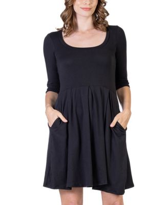 Women's Three Quarter Sleeve Mini Dress