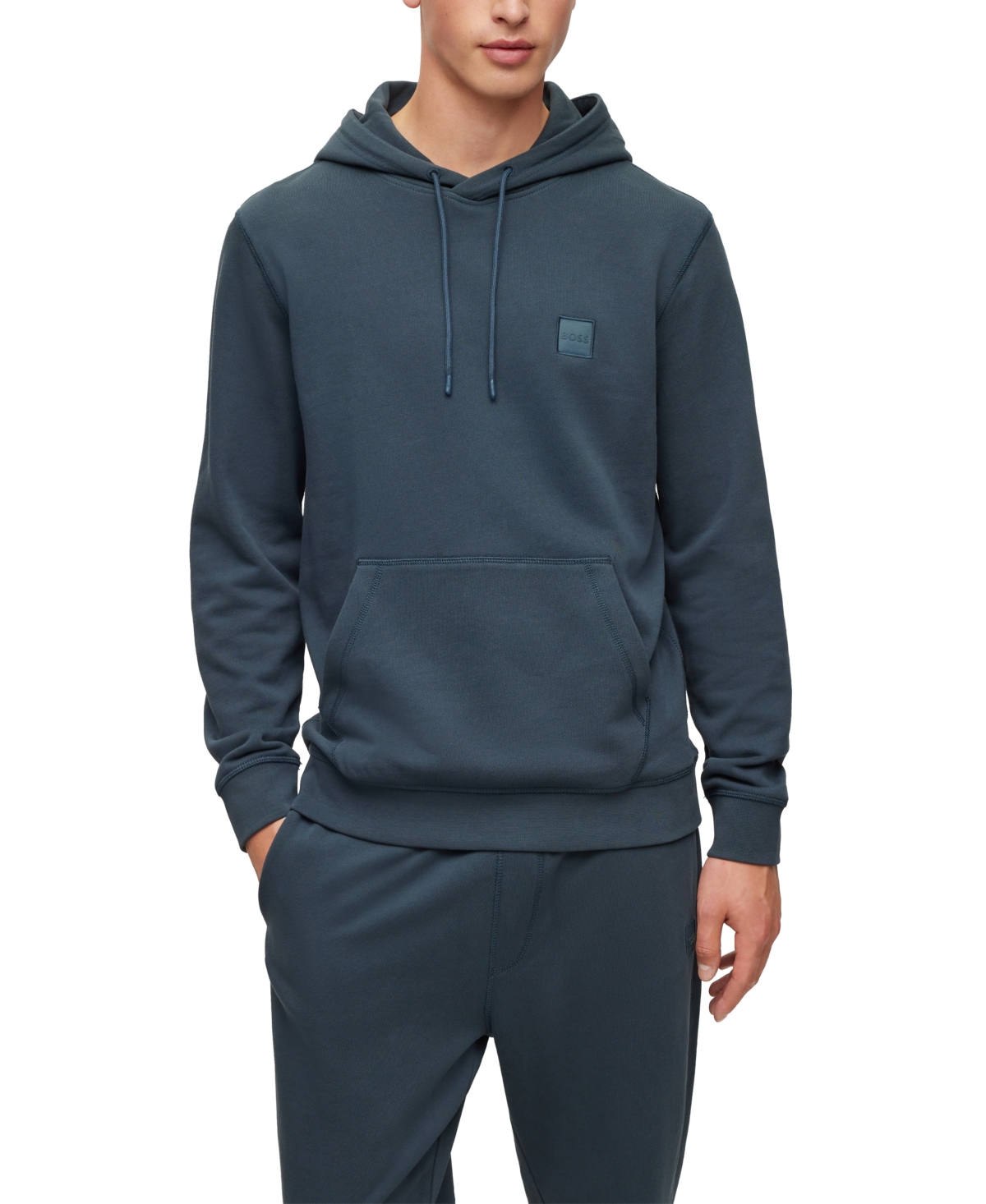 Blue hugo boss store hoodie