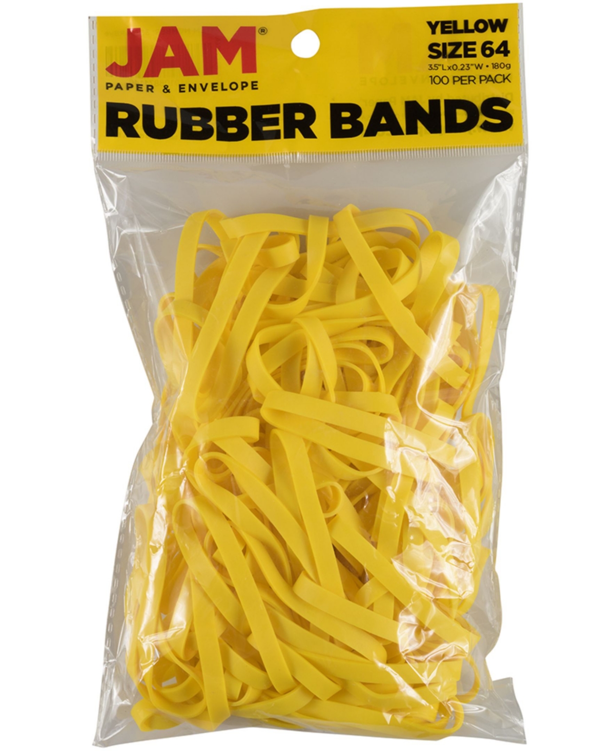 Jam Paper Durable Rubber Bands In Yellow