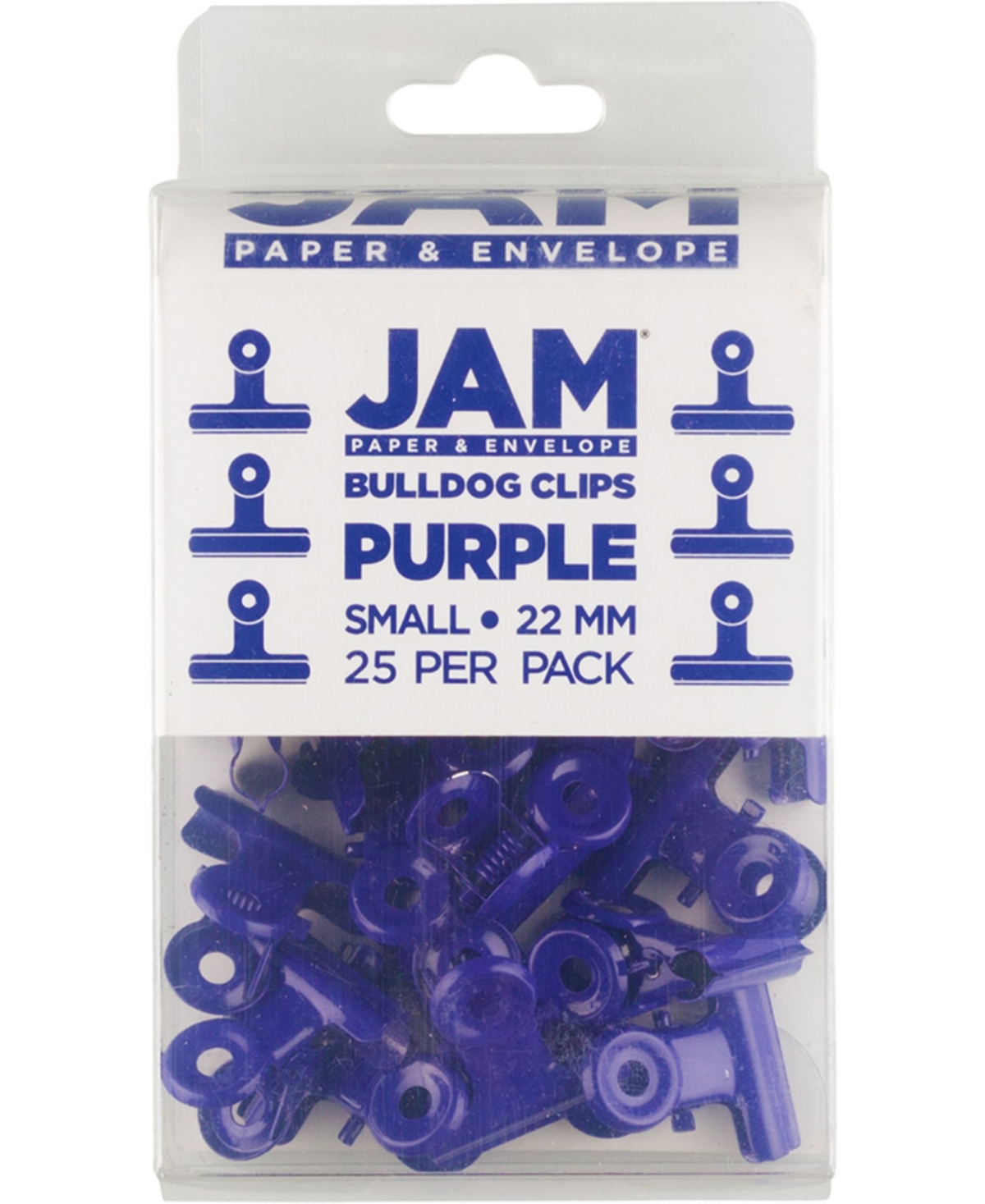 Jam Paper Metal Bulldog Clips In Purple