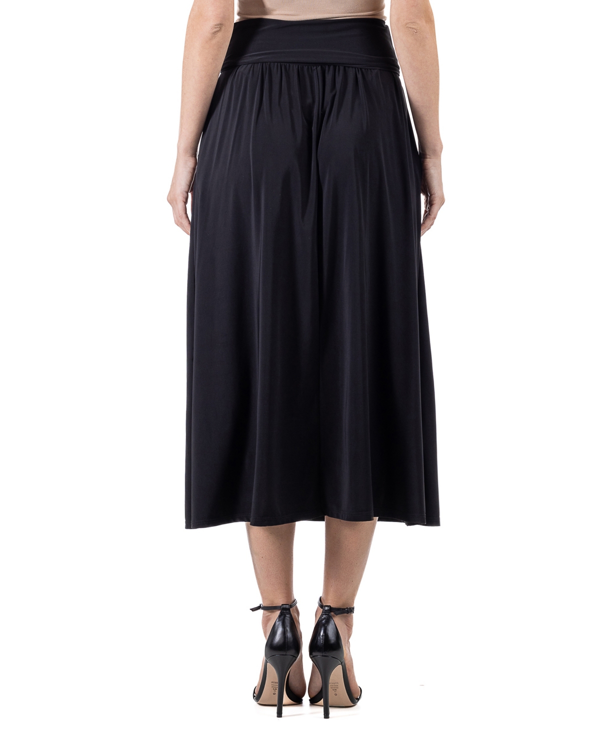 Shop 24seven Comfort Apparel Women's Foldover With Pockets Maxi Skirt In Magenta