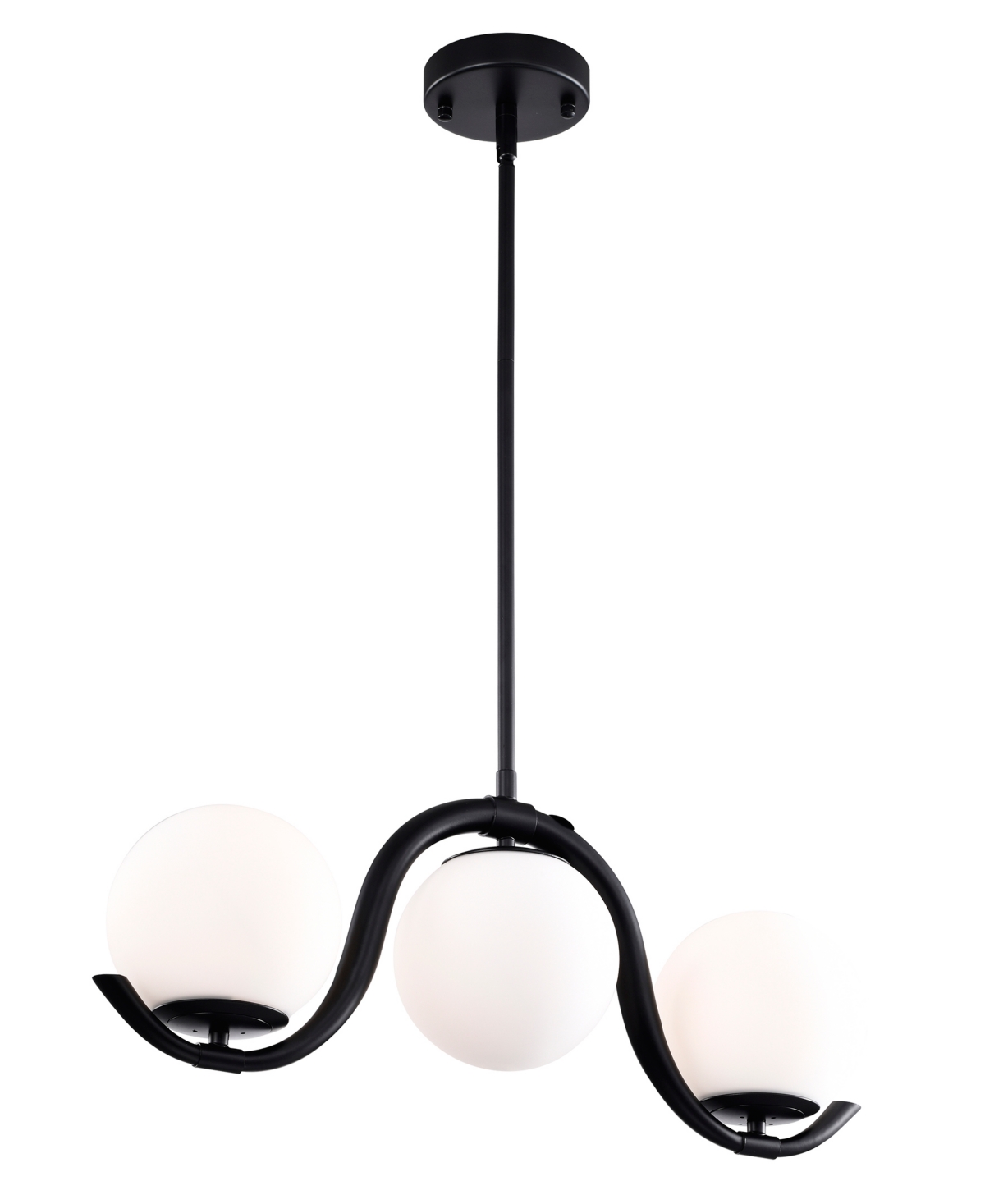 Home Accessories Zani 24" Indoor Finish Chandelier With Light Kit In Matte Black