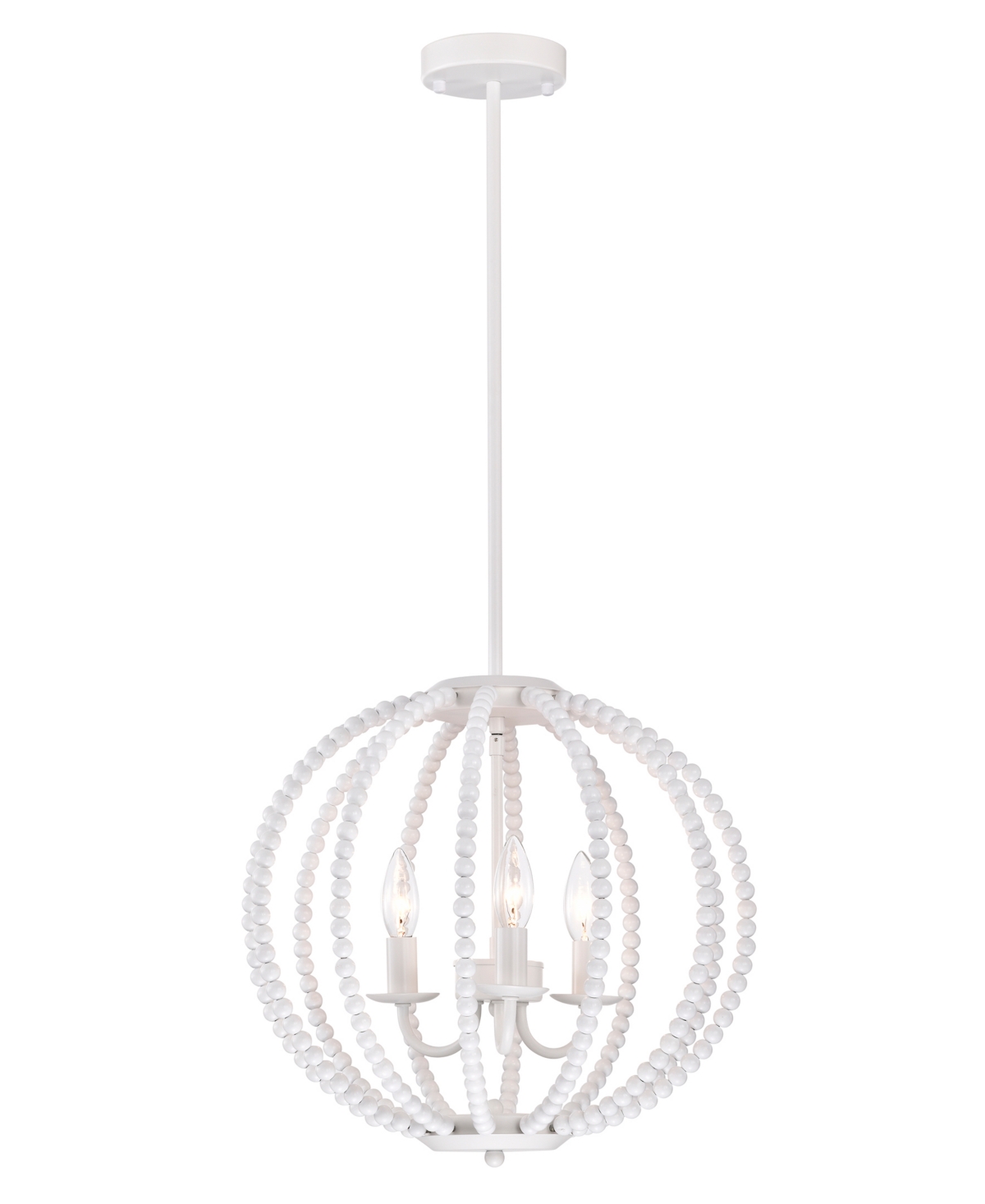 Home Accessories Arni 16" Indoor Finish Chandelier With Light Kit In Gloss White