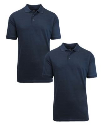 Men's Short Sleeve Pique Polo Shirt, Pack of 2