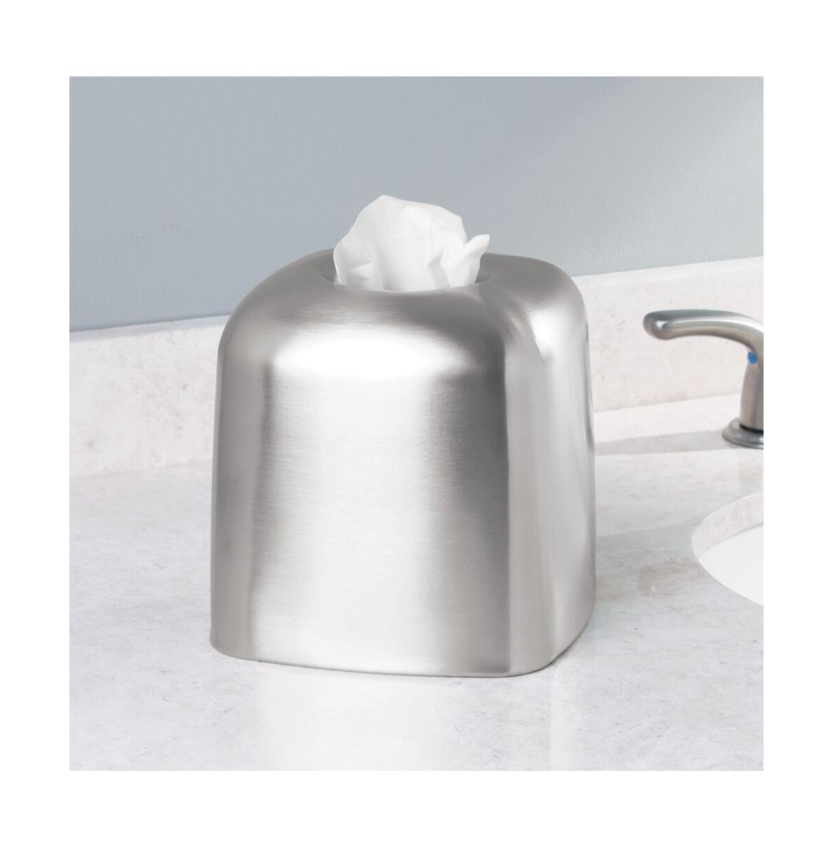 mDesign Metal Over The Tank Toilet Tissue Paper Roll Holder Dispenser - Chrome