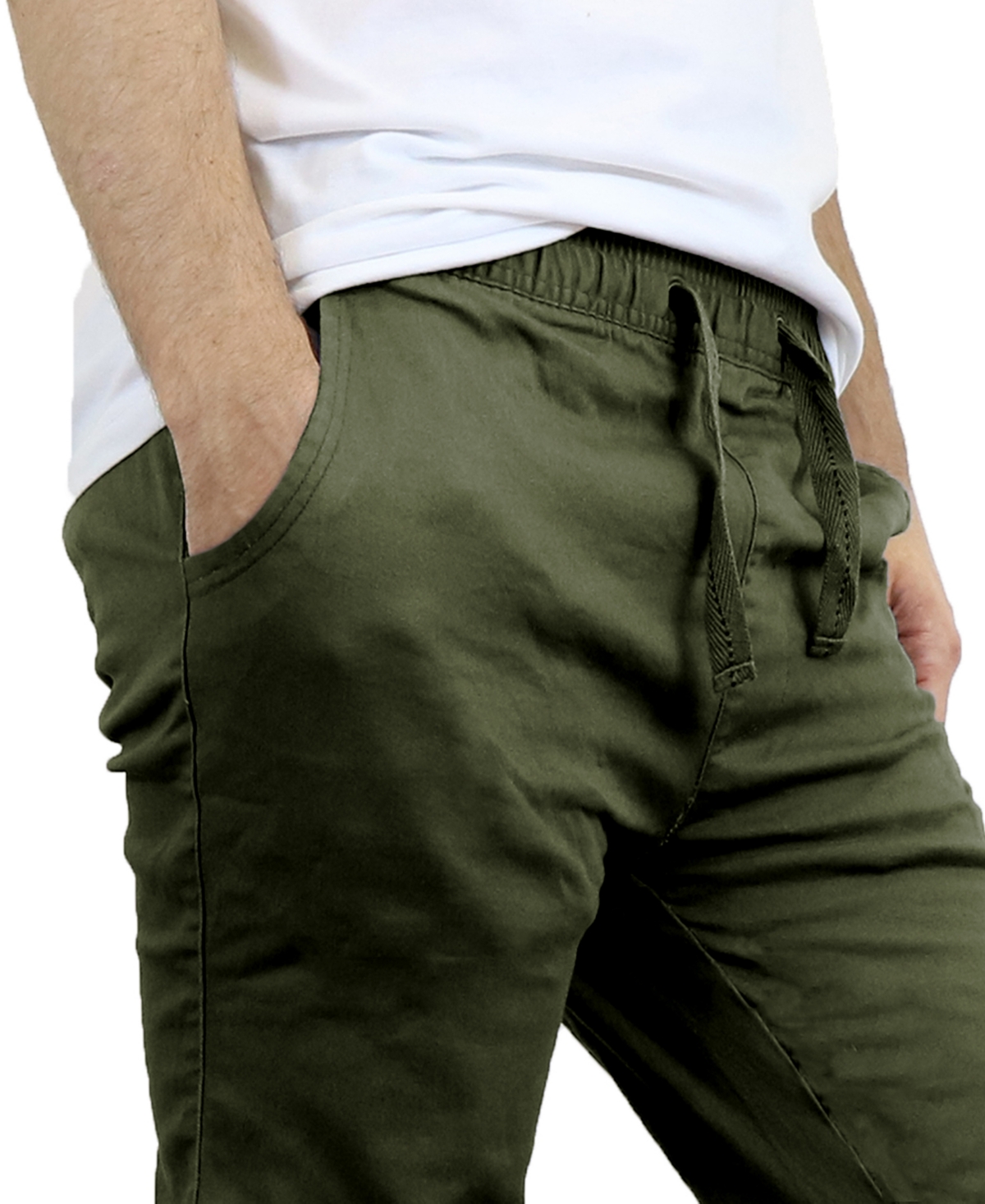 Galaxy By Harvic Men s Slim Fit Basic Stretch Twill Joggers Pack of 3 Black Khaki and Navy Smart Closet