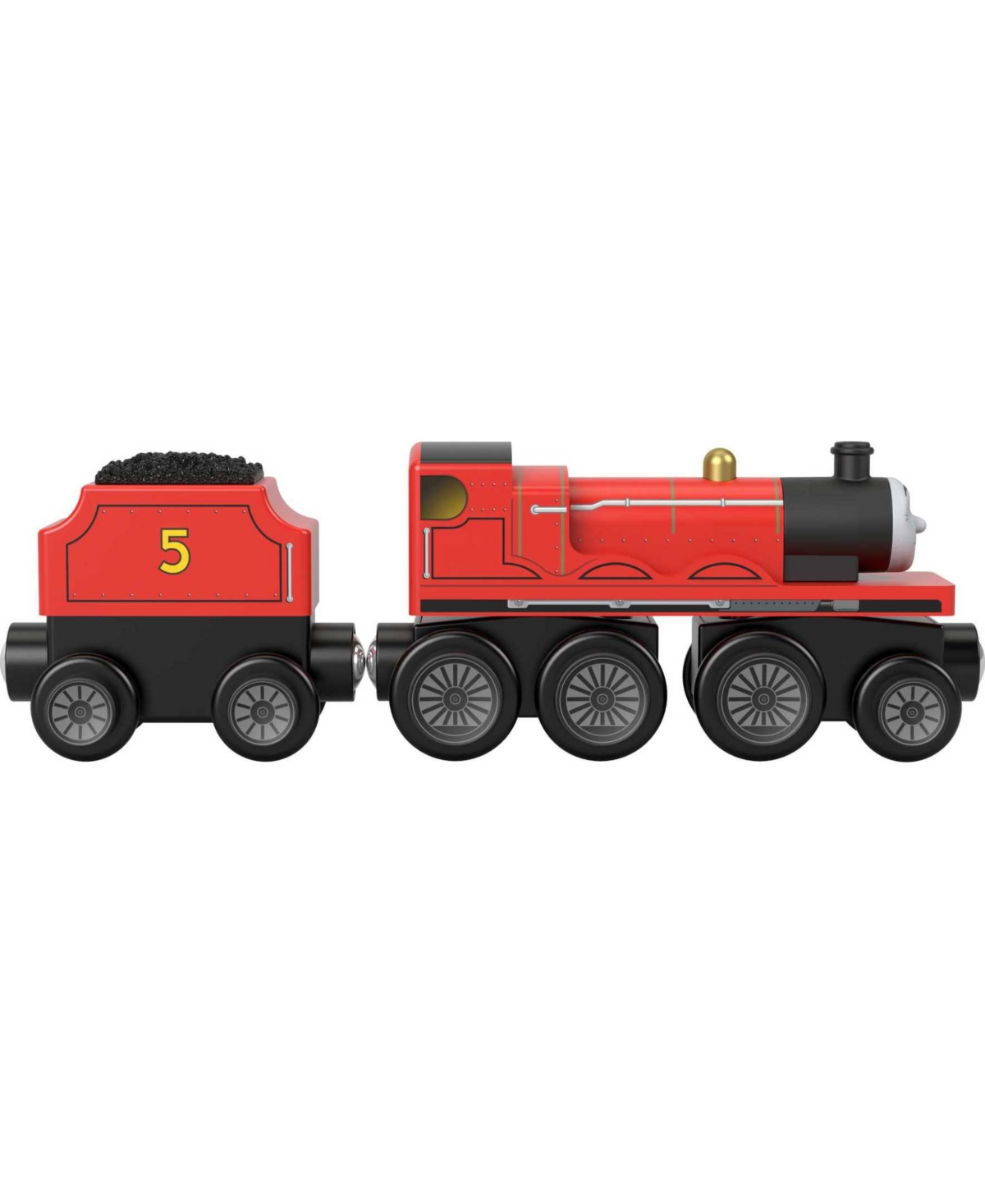 Fisher Price Thomas and Friends Wooden Railway, James Engine and Coal-Car - Multi-Color