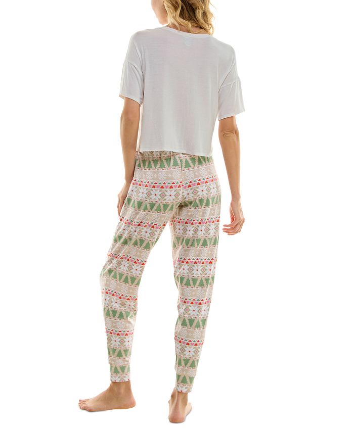 Roudelain Women's Printed Drawstring Jogger Pajama Pants - Macy's