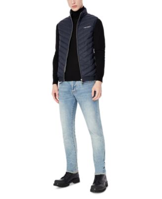 A|X Armani Exchange Men's Packable Reversible Down Puffer Vest