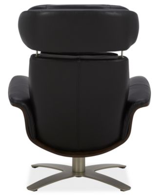 Janer Leather Swivel Chair, Created for Macy's