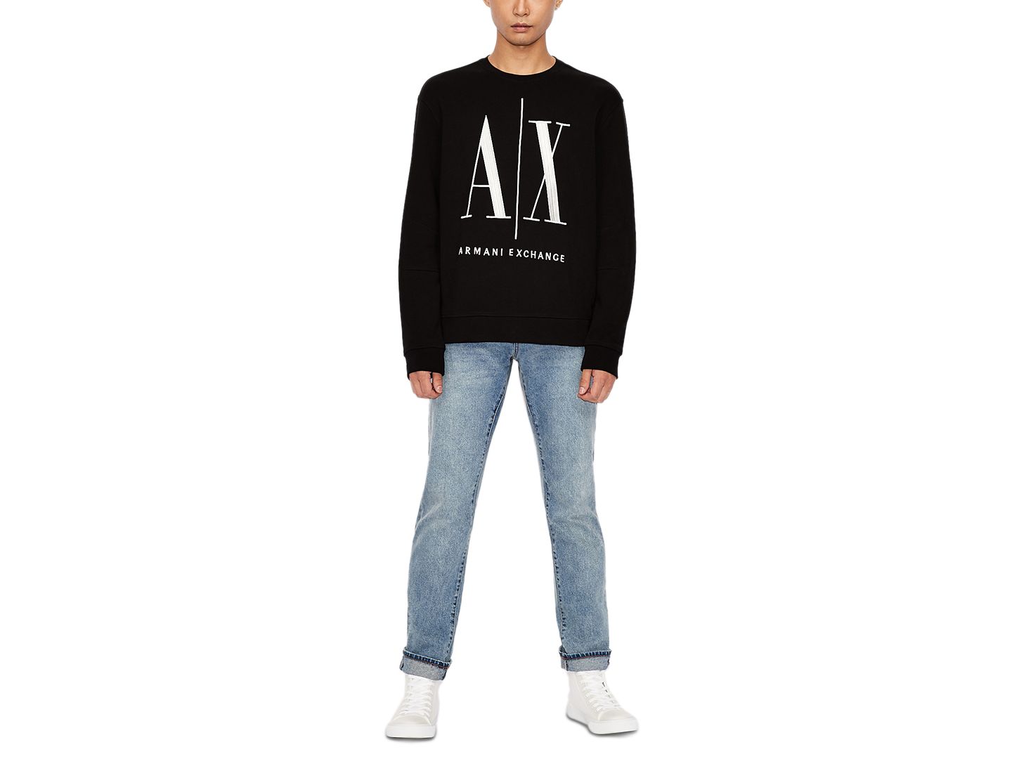 Мужская толстовка A|X Armani Exchange Icon Logo Pullover, цвет: Чёрный — фото 6