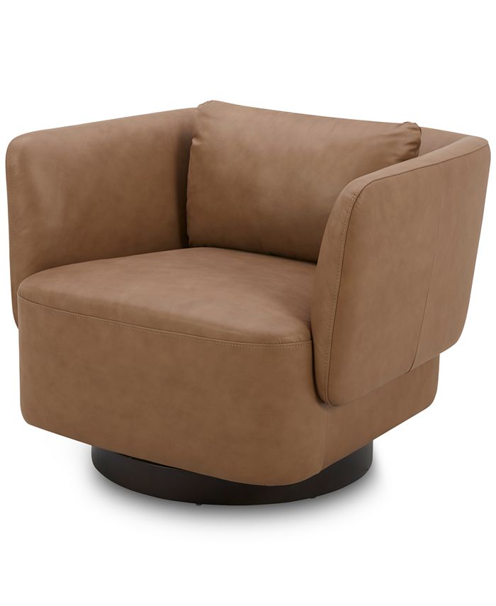Furniture Rosecrans 36" Fabric Accent Swivel Chair, Created for Macy's