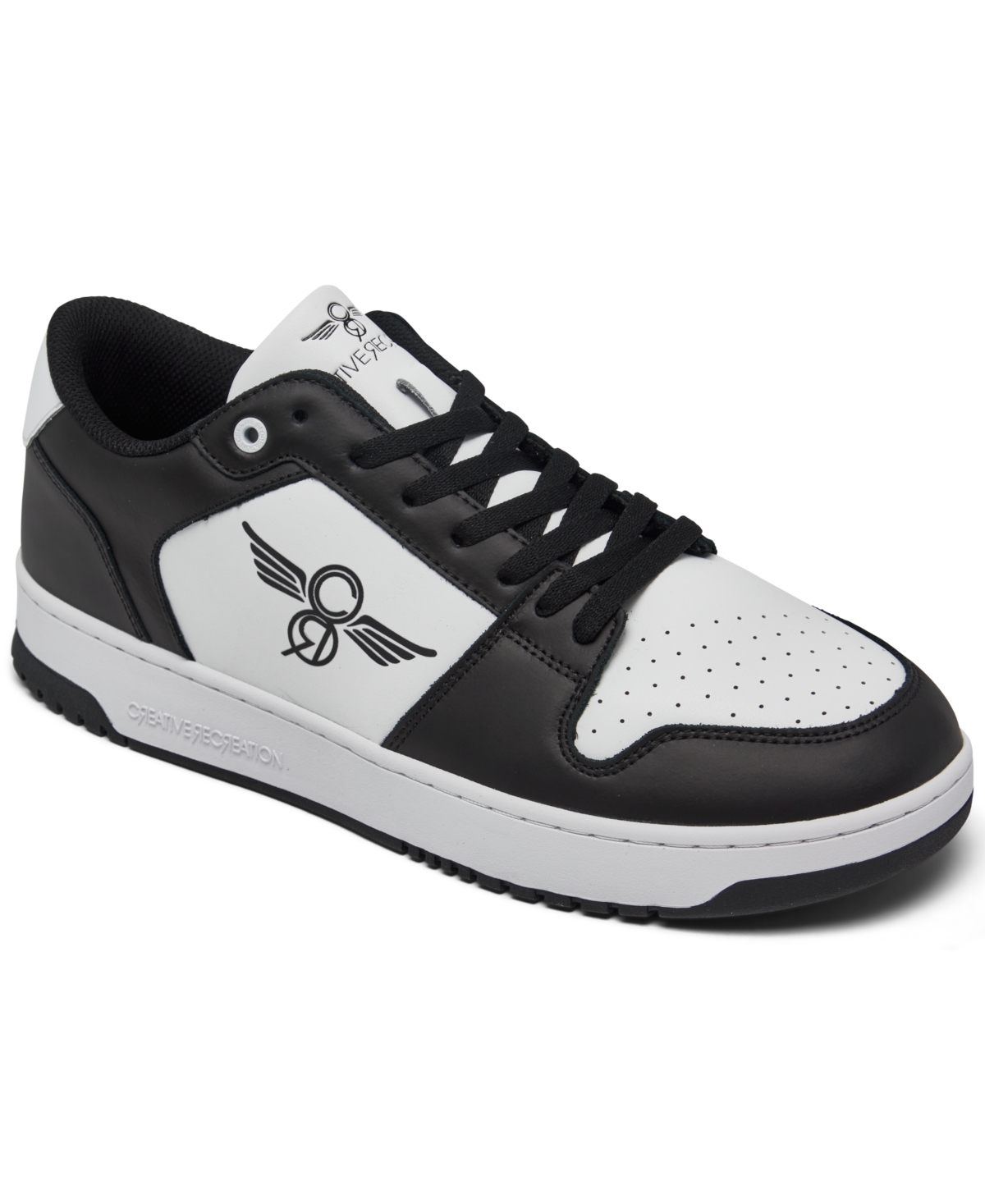 Men's Dion Low Casual Sneakers from Finish Line - Black, White