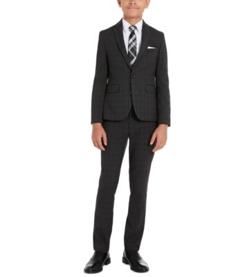Kenneth Cole Reaction Kids' Big Boys Slim Fit Suit Separates In Dark Gray