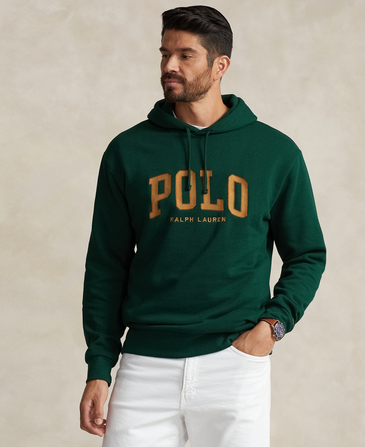 Polo Ralph Lauren Men's Big & Tall The Rl Fleece Logo Hoodie - Hunt Club  Green