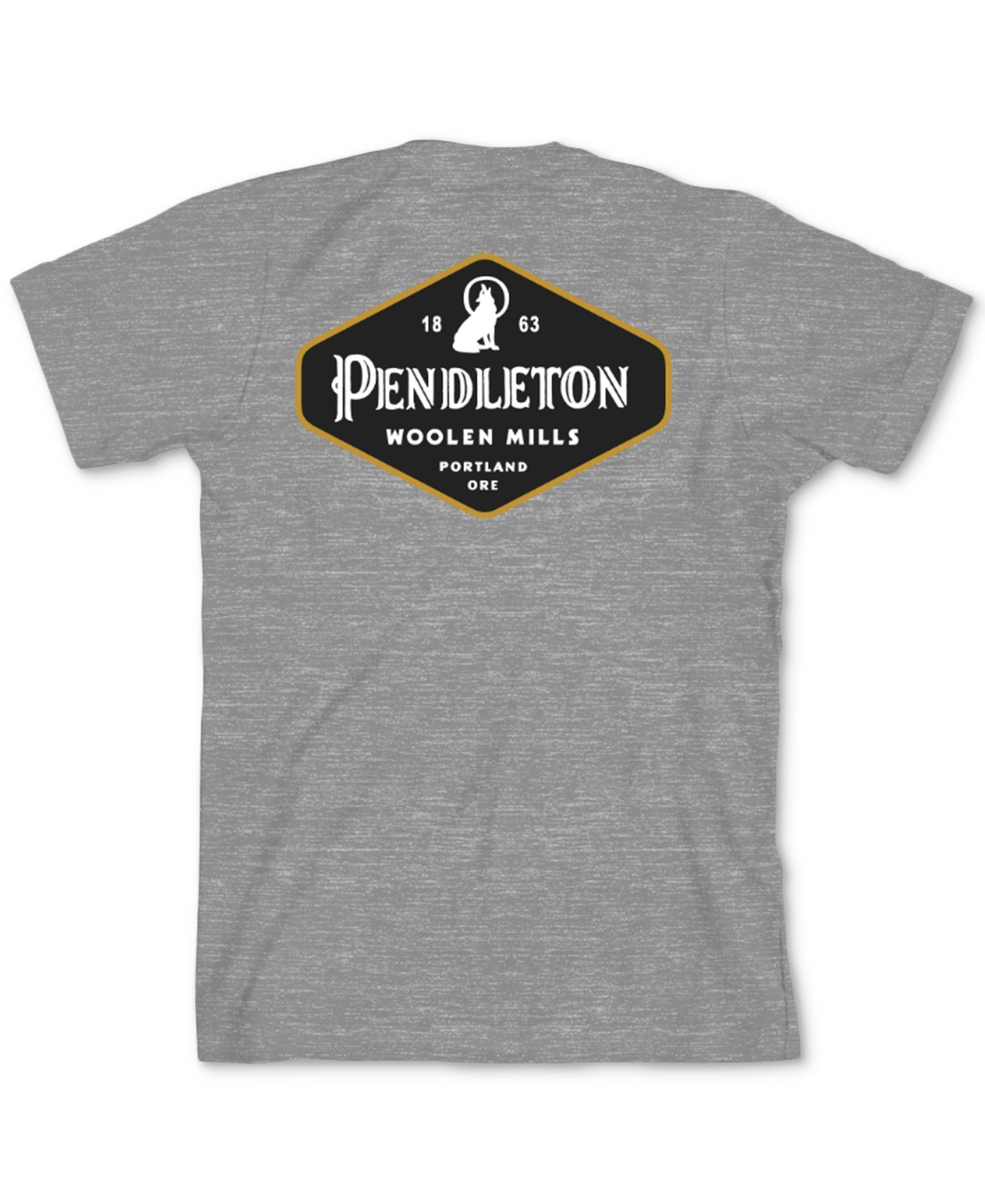 Pendleton Men's Heritage Lobo Diamond Logo Graphic T-shirt In Athletic Heather,white