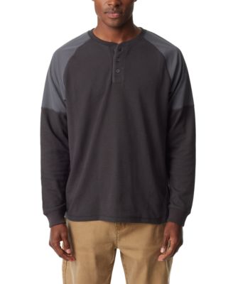 BASS OUTDOOR - Men's Thermal Raglan Sleeve Henley