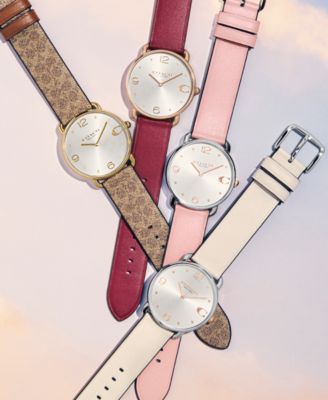 Women's Elliot Chalk White Leather Strap Watch, 36mm