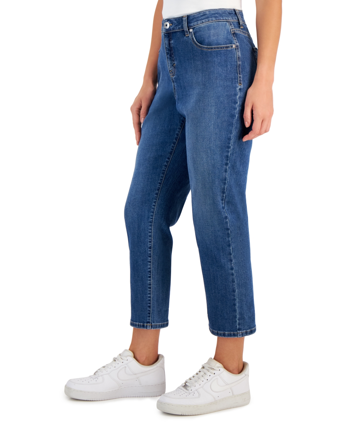 Style Co Women s Mid Rise Curvy Capri Jeans Created for Macy s Deep Black Smart Closet