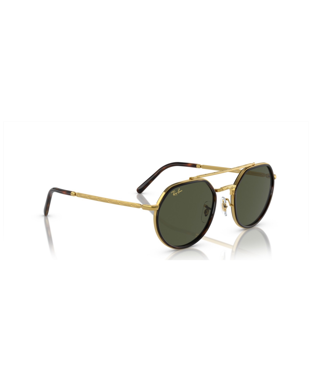 Ray Ban Rb3765 Sunglasses Legend Gold Frame Green Lenses 53-22 In Legend Gold