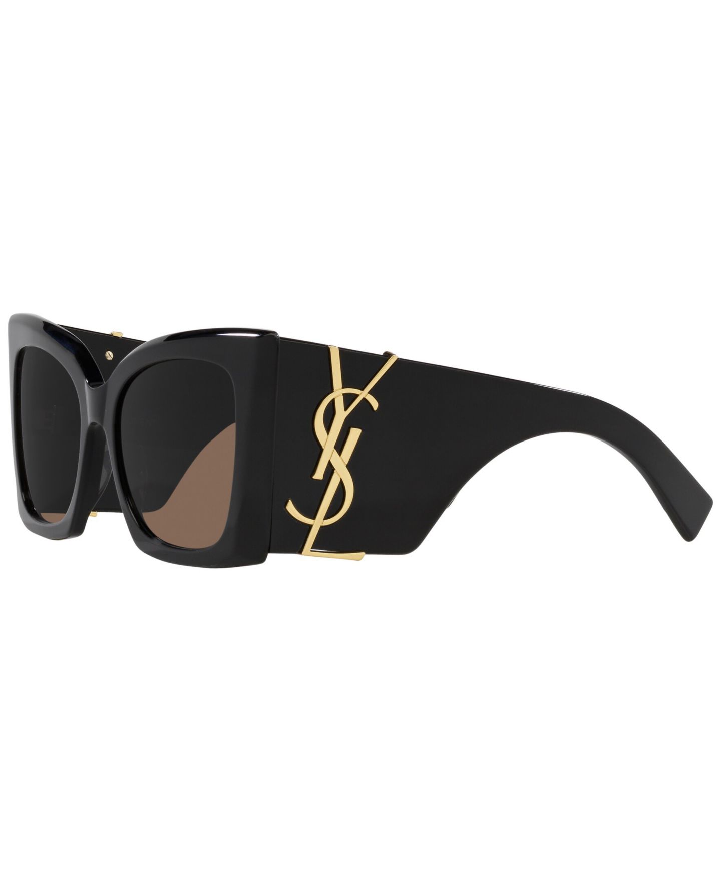 Женские солнцезащитные очки Saint Laurent Blaze Sunglasses, SLM119, цвет: Чёрный — фото 2
