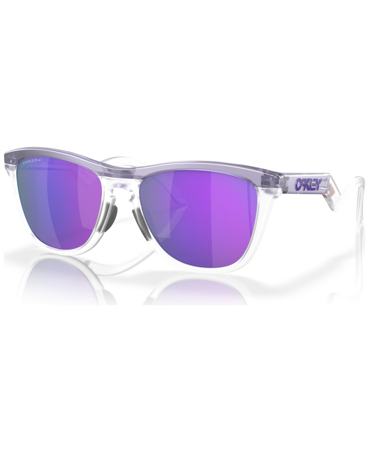Shop Oakley Men's Frogskins Hybrid Sunglasses, Mirror Oo9289 In Matte Lilac,prizm Clear