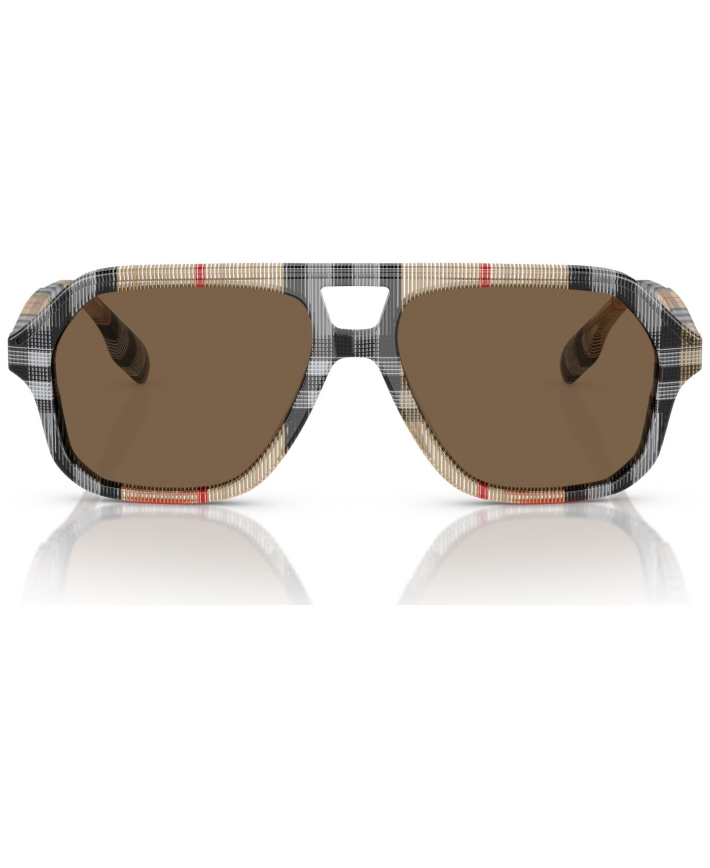 Солнцезащитные очки Burberry 0JB4340 неправильной формы, 7-10 лет, цвет: Винтажный клетчатый — фото 5