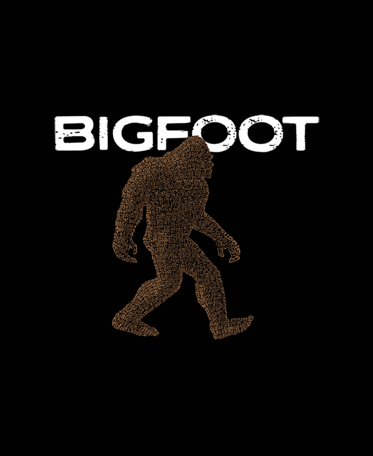 La Pop Art Men's Bigfoot Printed Word Art T-shirt