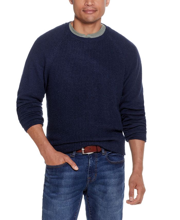 Weatherproof Vintage Men's Waffle Texture 1/4 Zip Sweater Black Size Medium main image 0